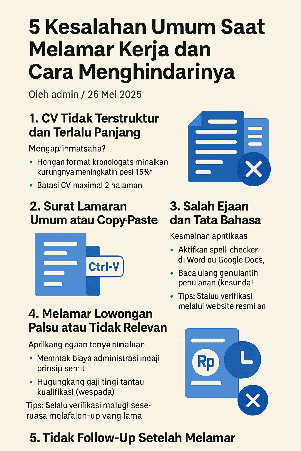 5 Kesalahan Umum Saat Melamar Kerja dan Cara Menghindarinya